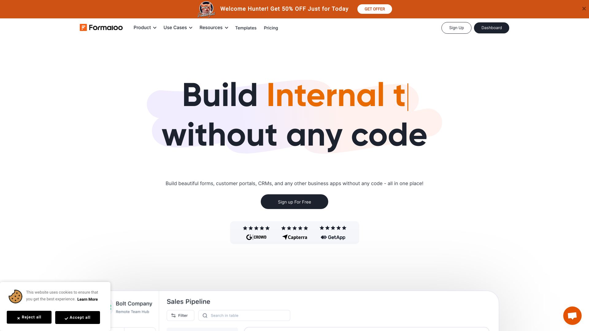 Formaloo Free网页截图,Formaloo Free网页快照