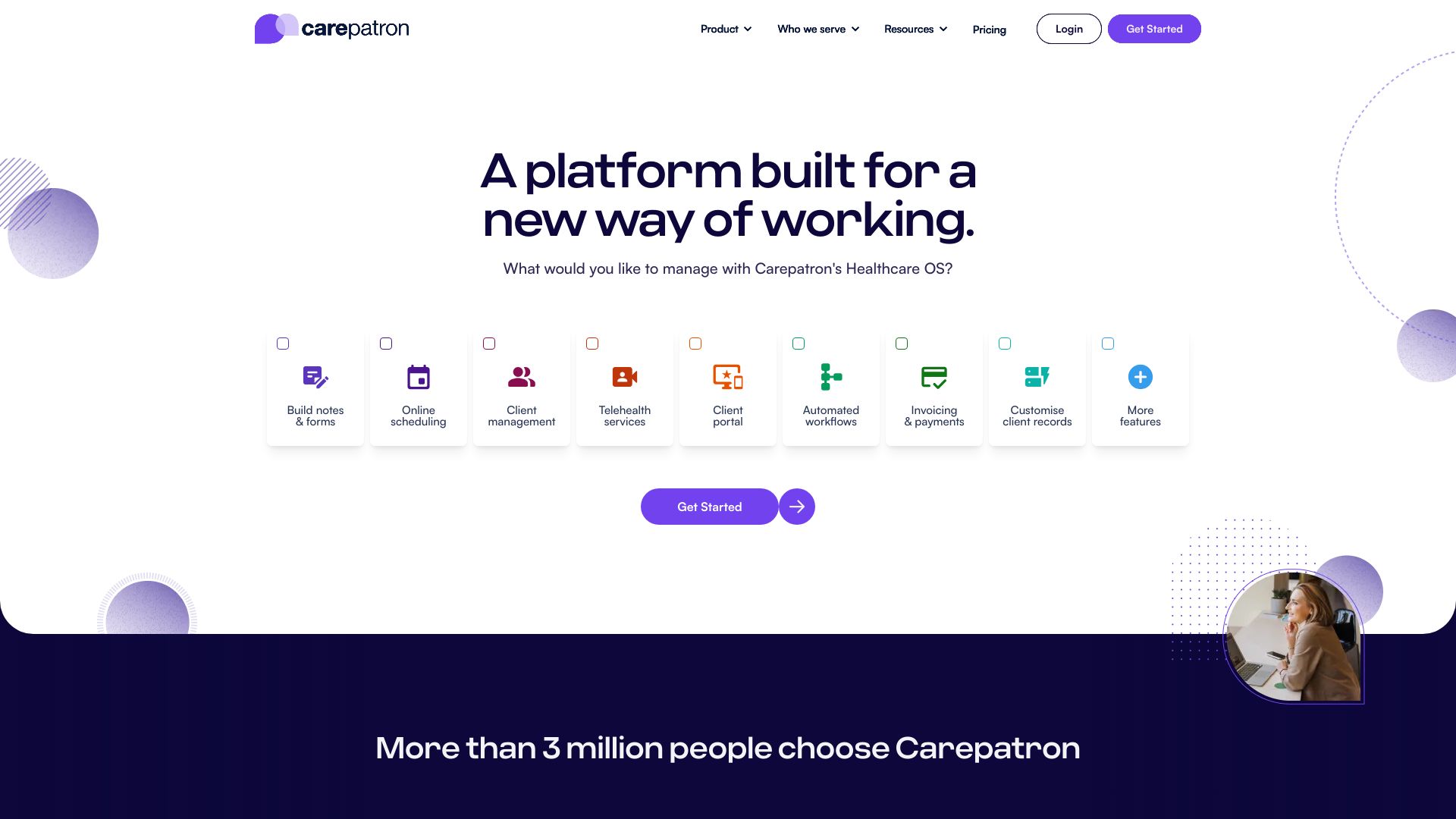 Carepatron网页截图,Carepatron网页快照