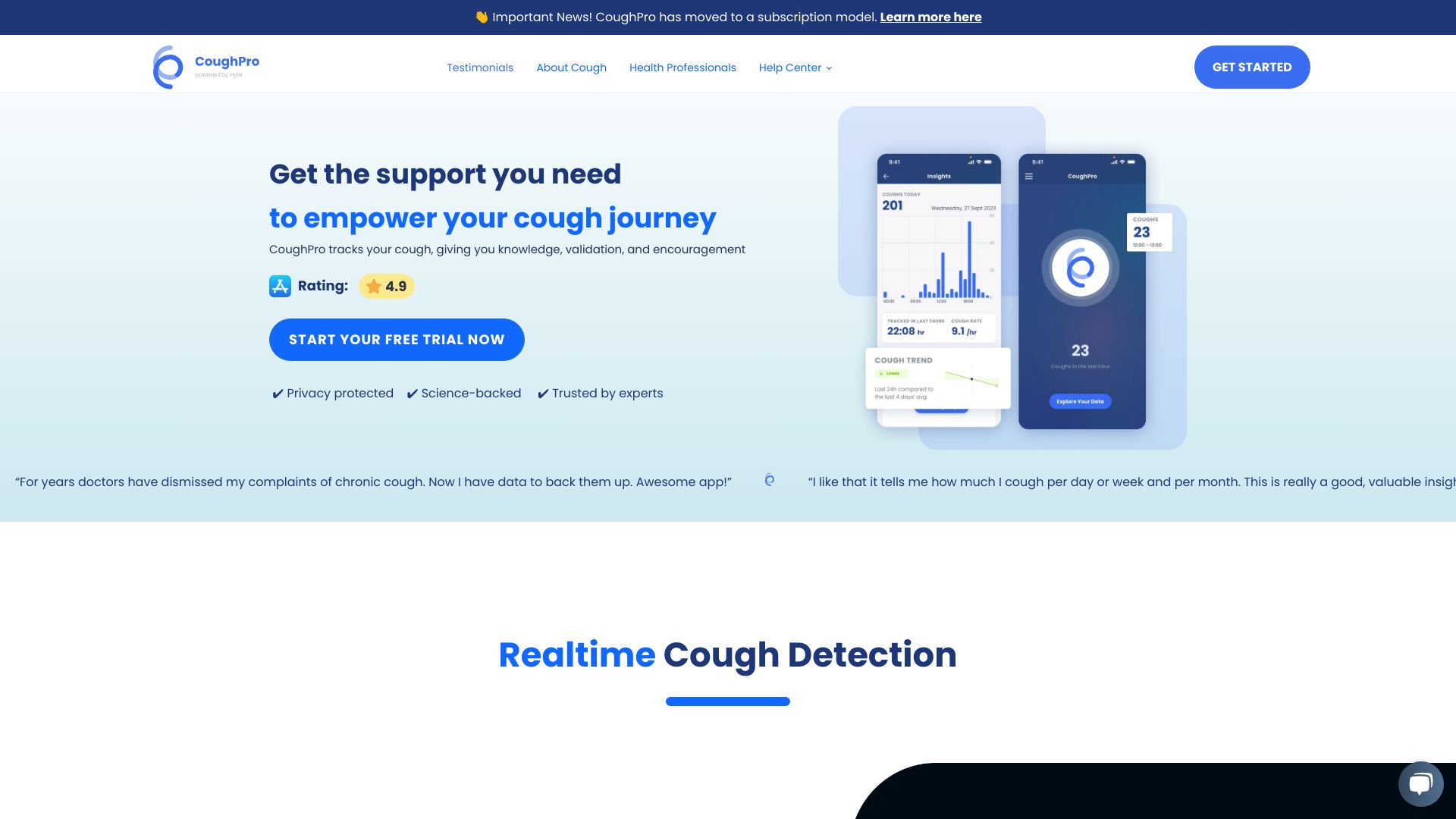 CoughPro网页截图,CoughPro网页快照