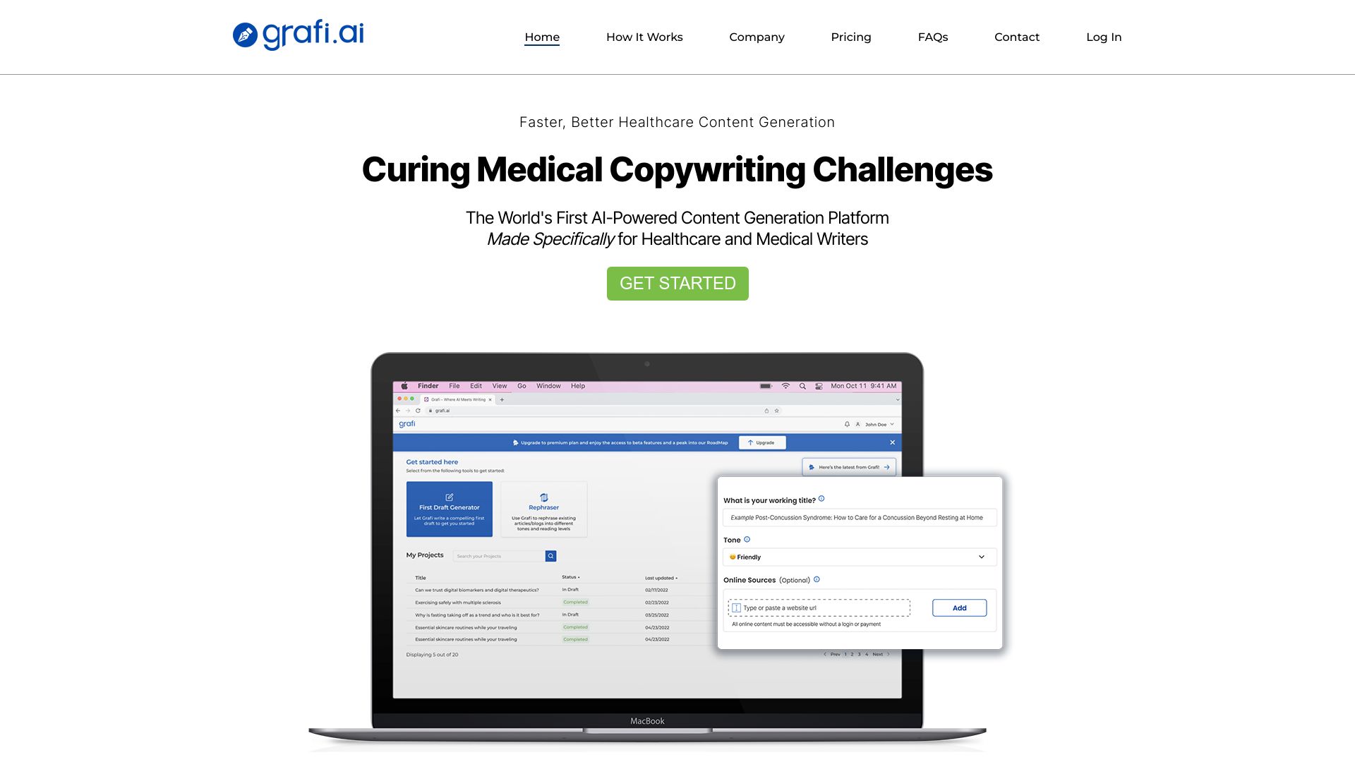 Grafi AI网页截图,Grafi AI网页快照