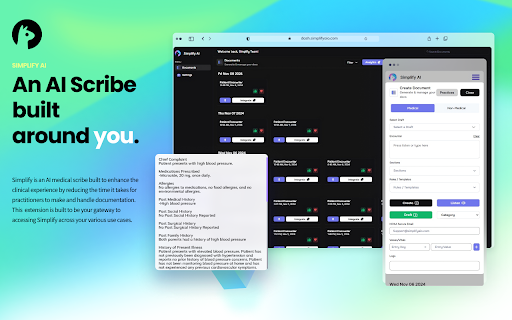 Simplify AI Medical Scribe网页截图,Simplify AI Medical Scribe网页快照