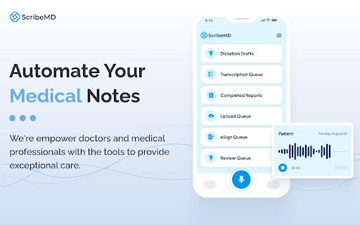 ScribeMD – AI Medical Scribe网页截图,ScribeMD – AI Medical Scribe网页快照