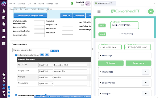 Comprehend PT EMR Integration网页截图,Comprehend PT EMR Integration网页快照