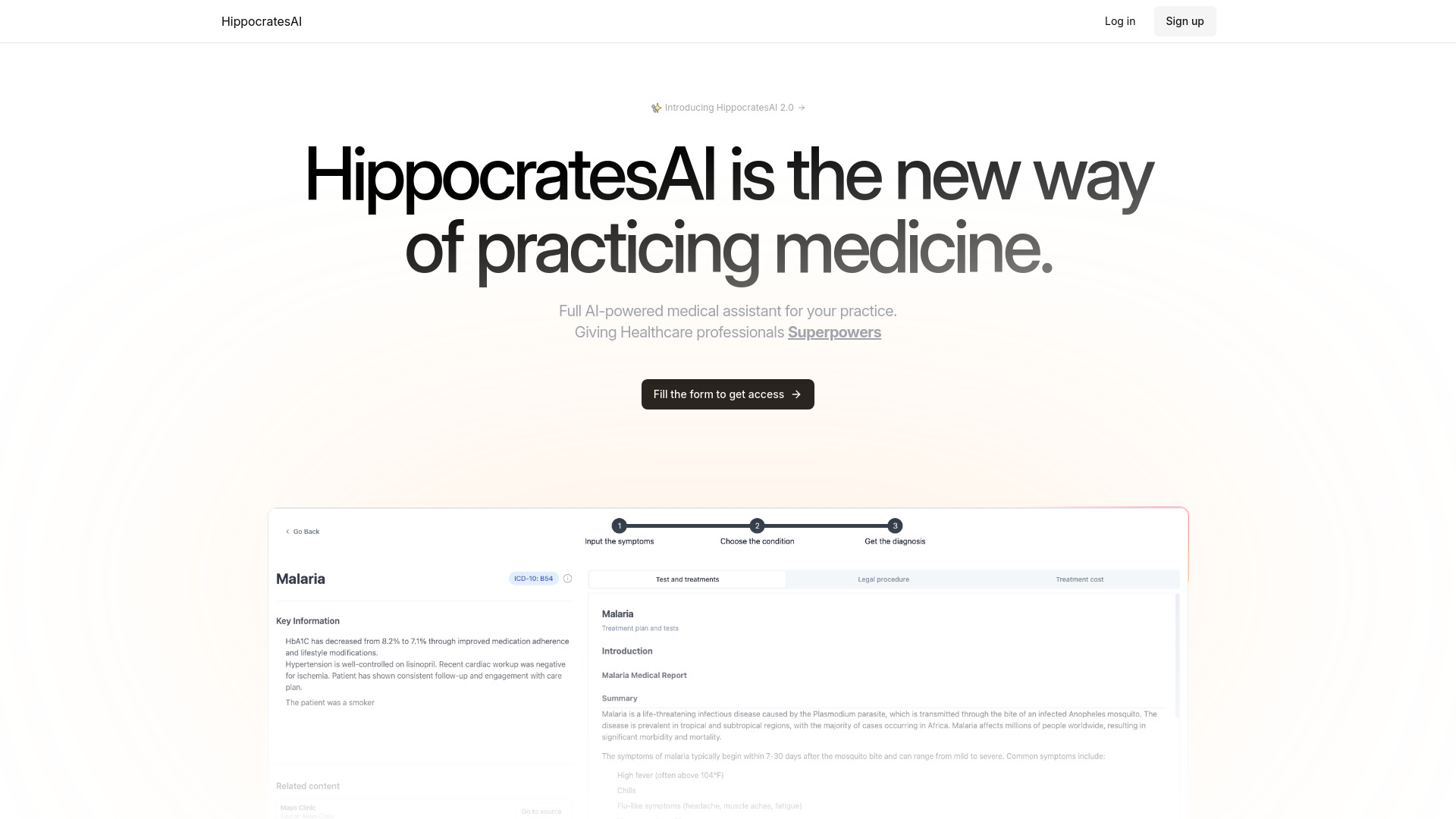 HippocratesAI网页截图,HippocratesAI网页快照