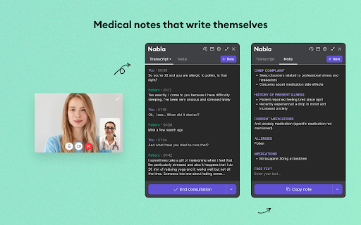 Nabla Copilot网页截图,Nabla Copilot网页快照
