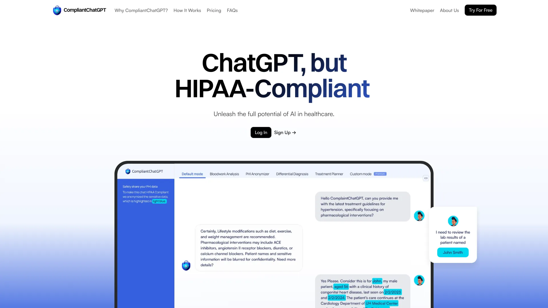 CompliantChatGPT网页截图,CompliantChatGPT网页快照