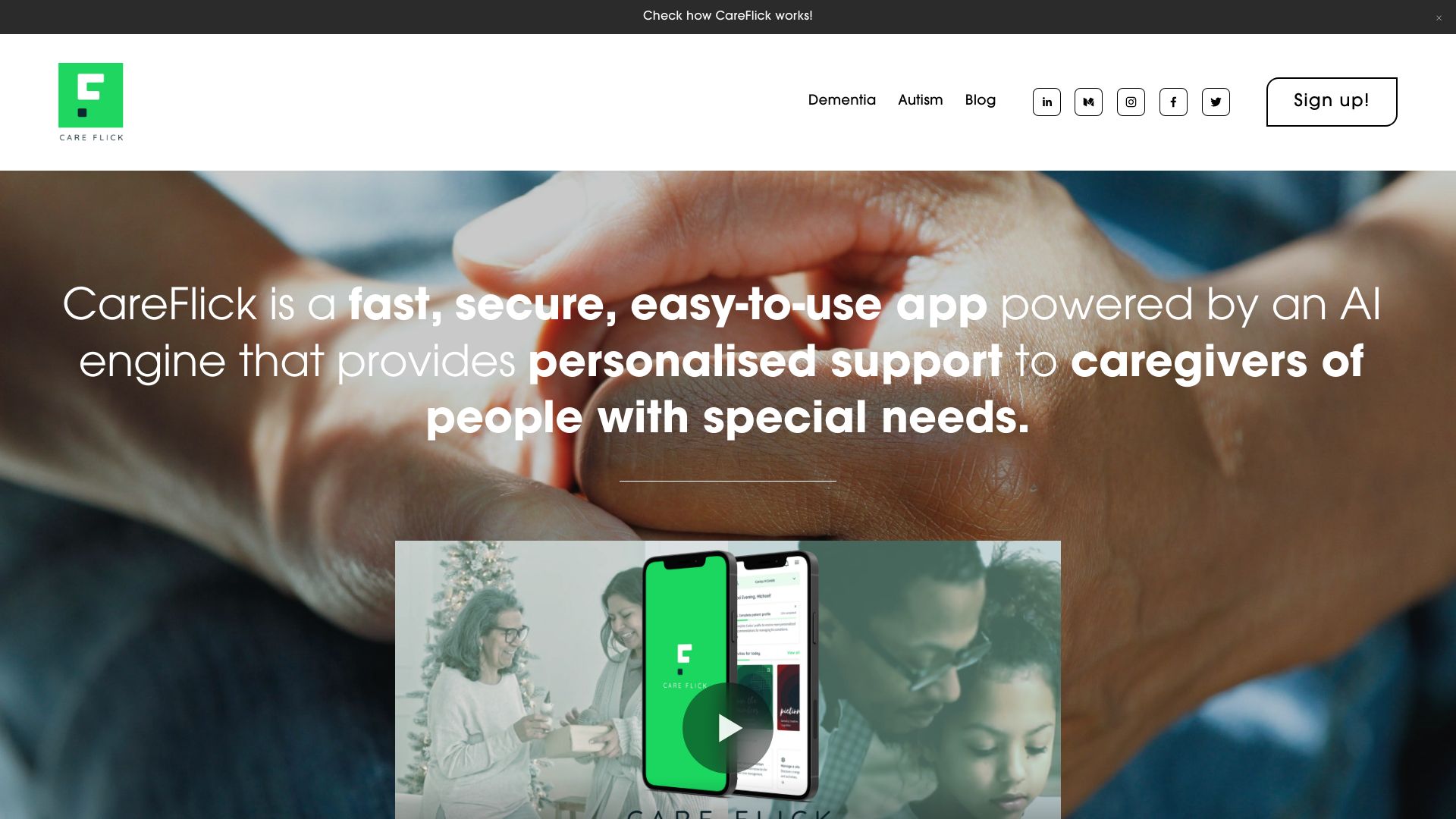 CareFlick网页截图,CareFlick网页快照