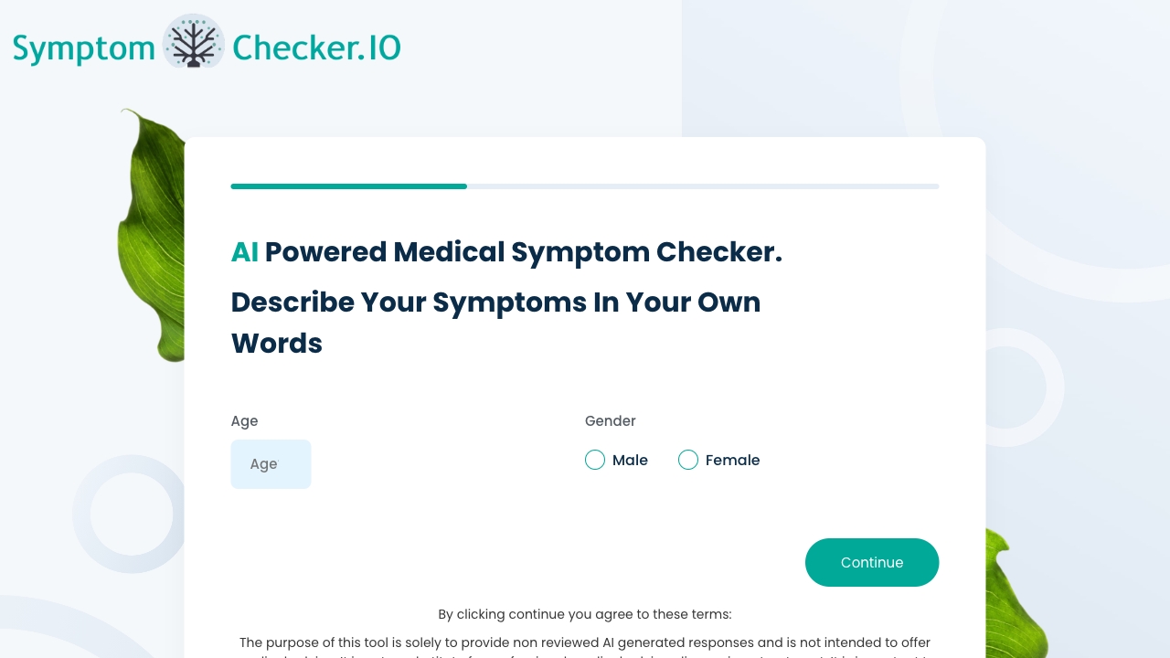 SymptomChecker.io网页截图,SymptomChecker.io网页快照