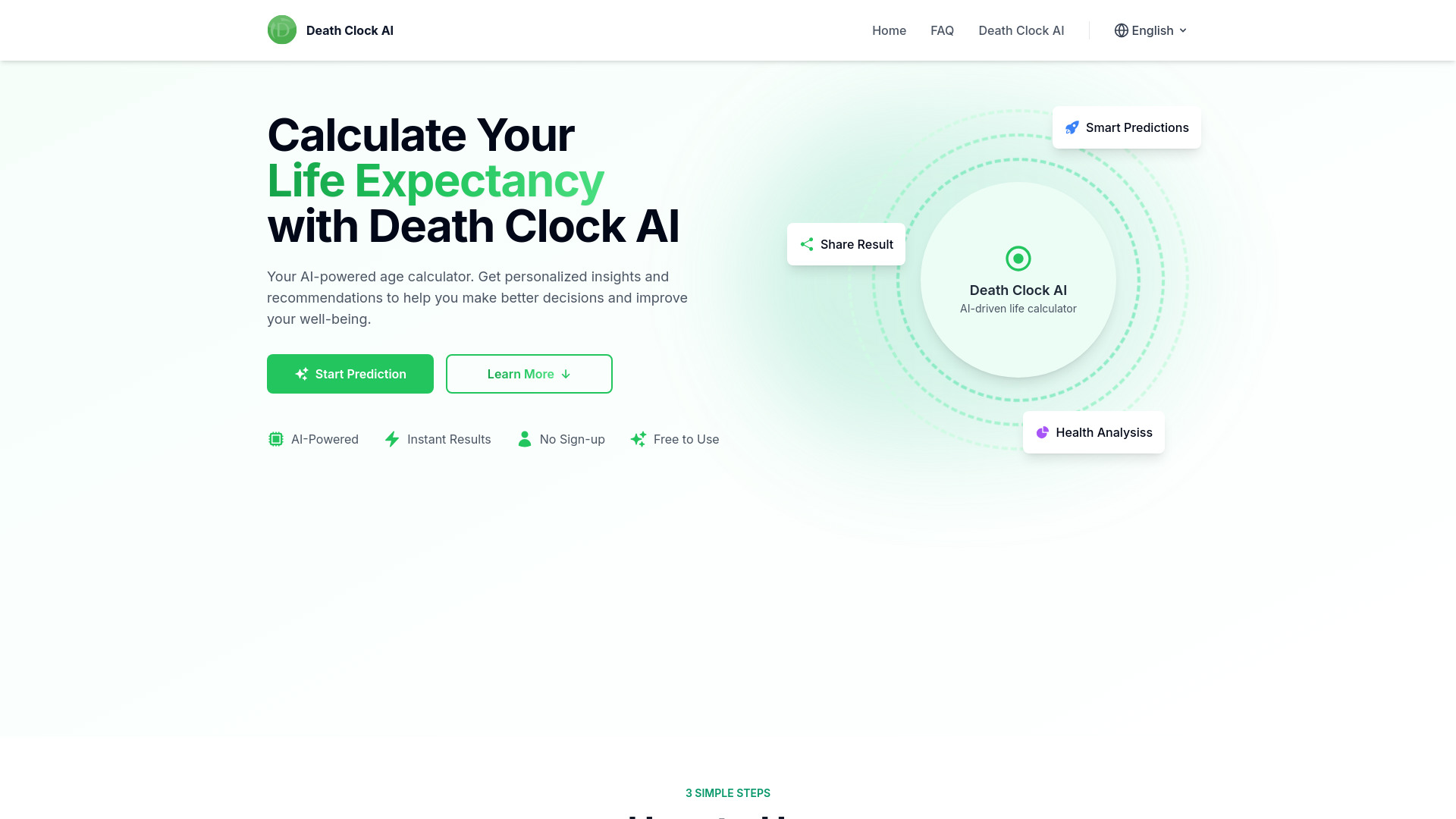 Death Clock AI网页截图,Death Clock AI网页快照