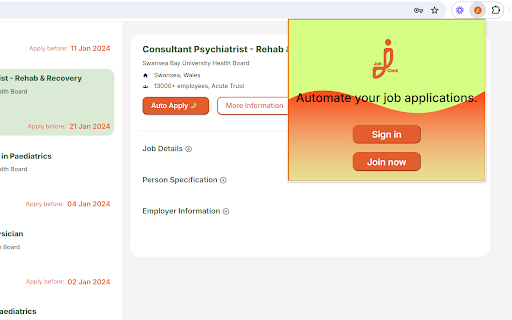 Job Clerk Co-pilot网页截图,Job Clerk Co-pilot网页快照
