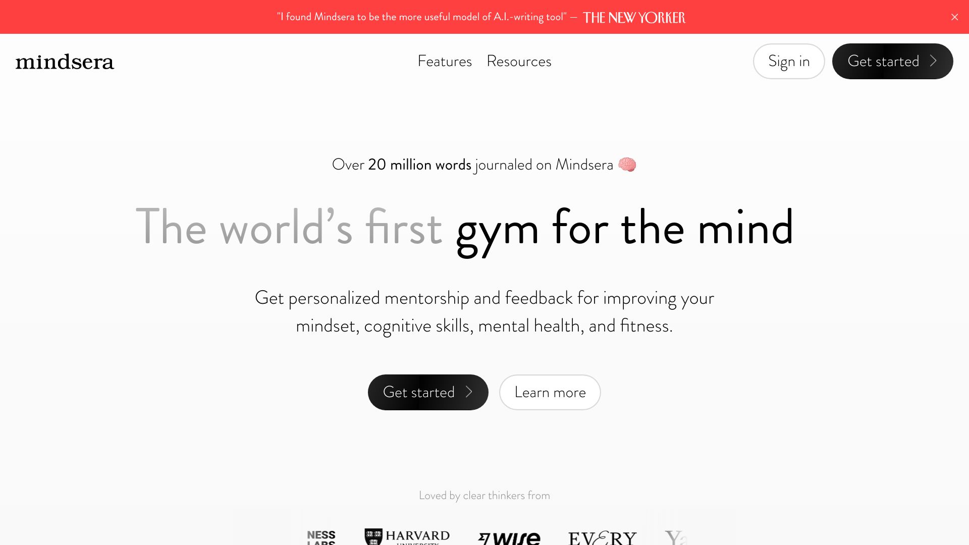 Mindsera网页截图,Mindsera网页快照