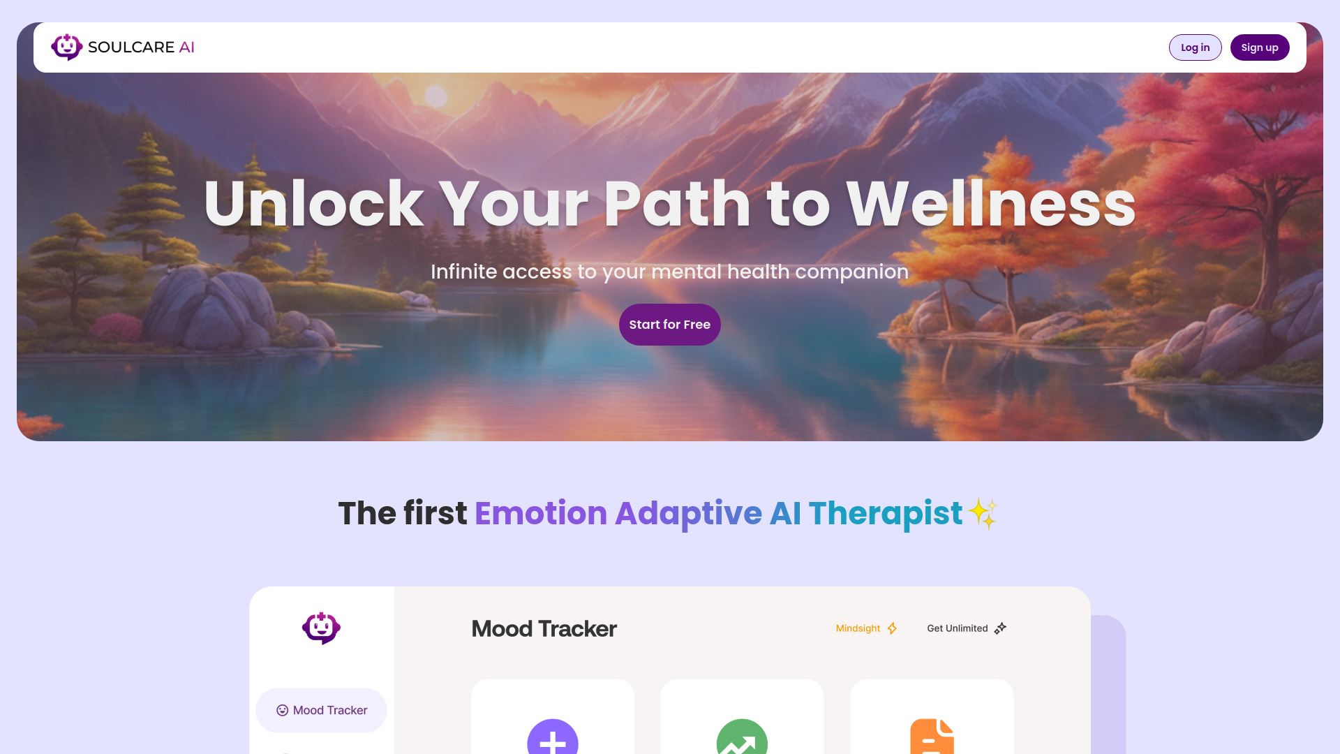 SoulcareAI网页截图,SoulcareAI网页快照