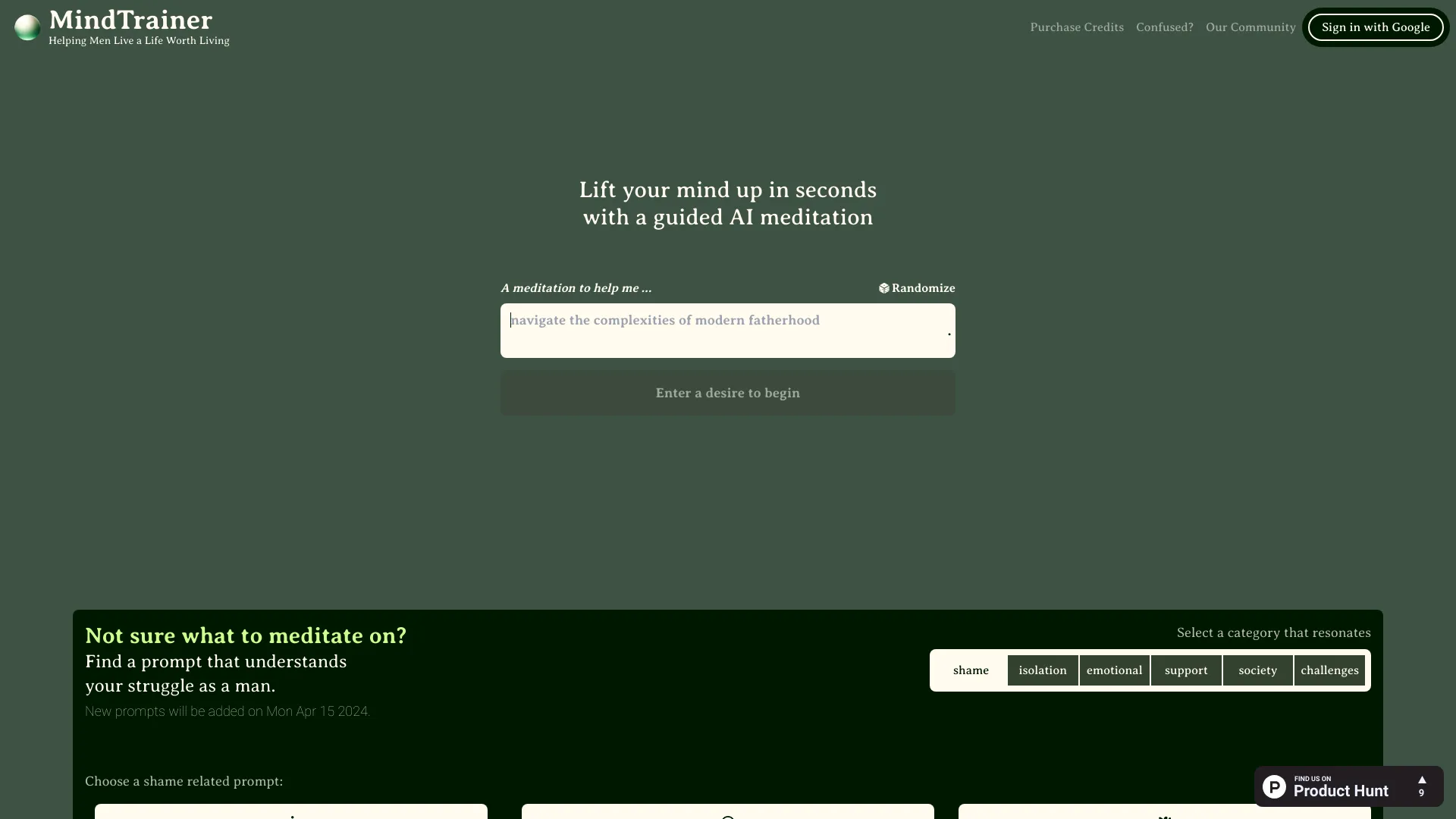 MindTrainer: AI Wellbeing for Men网页截图,MindTrainer: AI Wellbeing for Men网页快照