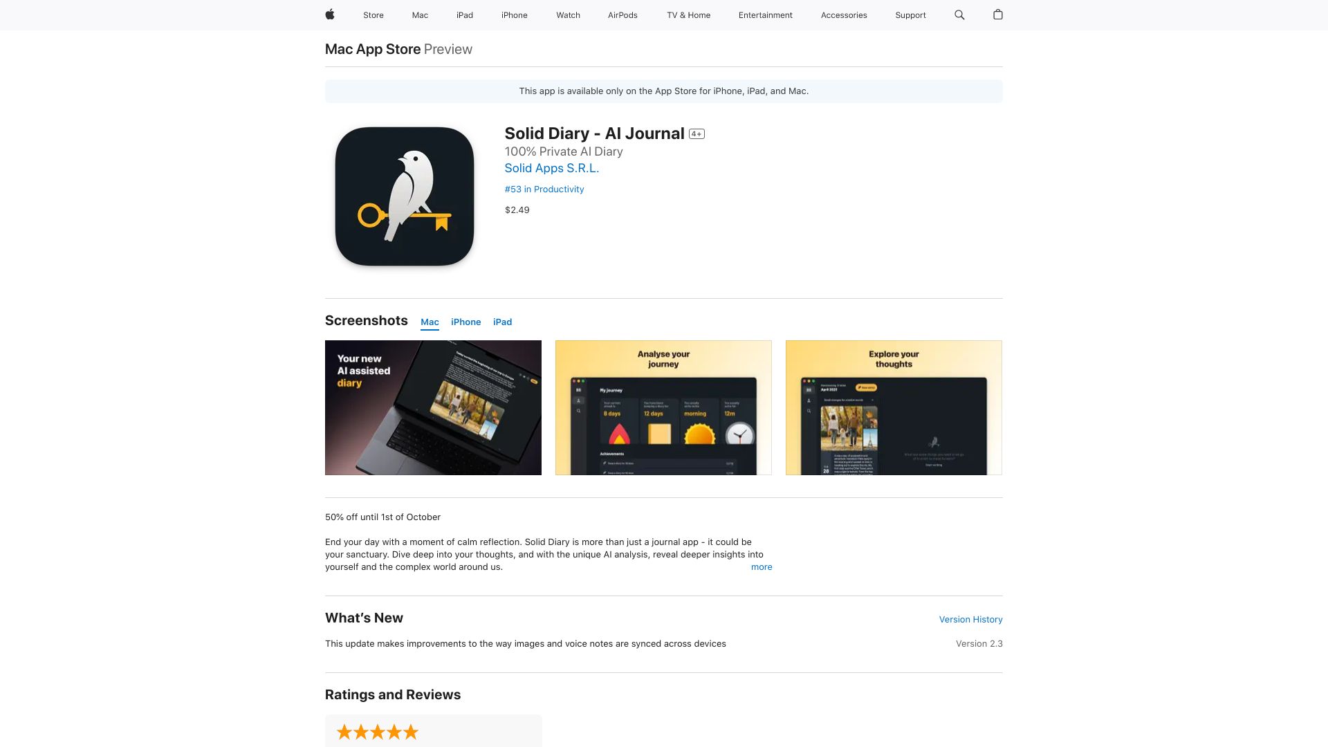 Solid Diary – AI Journal网页截图,Solid Diary – AI Journal网页快照