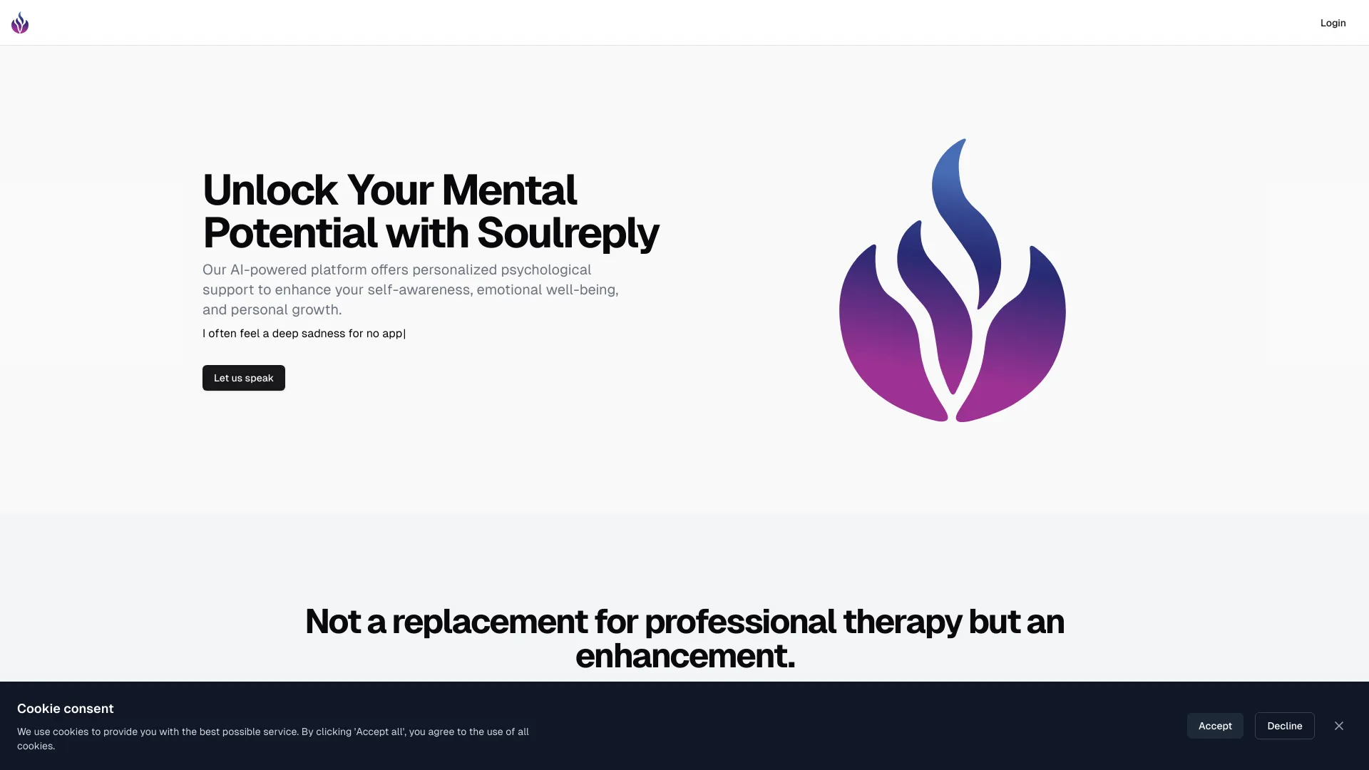 Soulreply – Your mental supporter网页截图,Soulreply – Your mental supporter网页快照