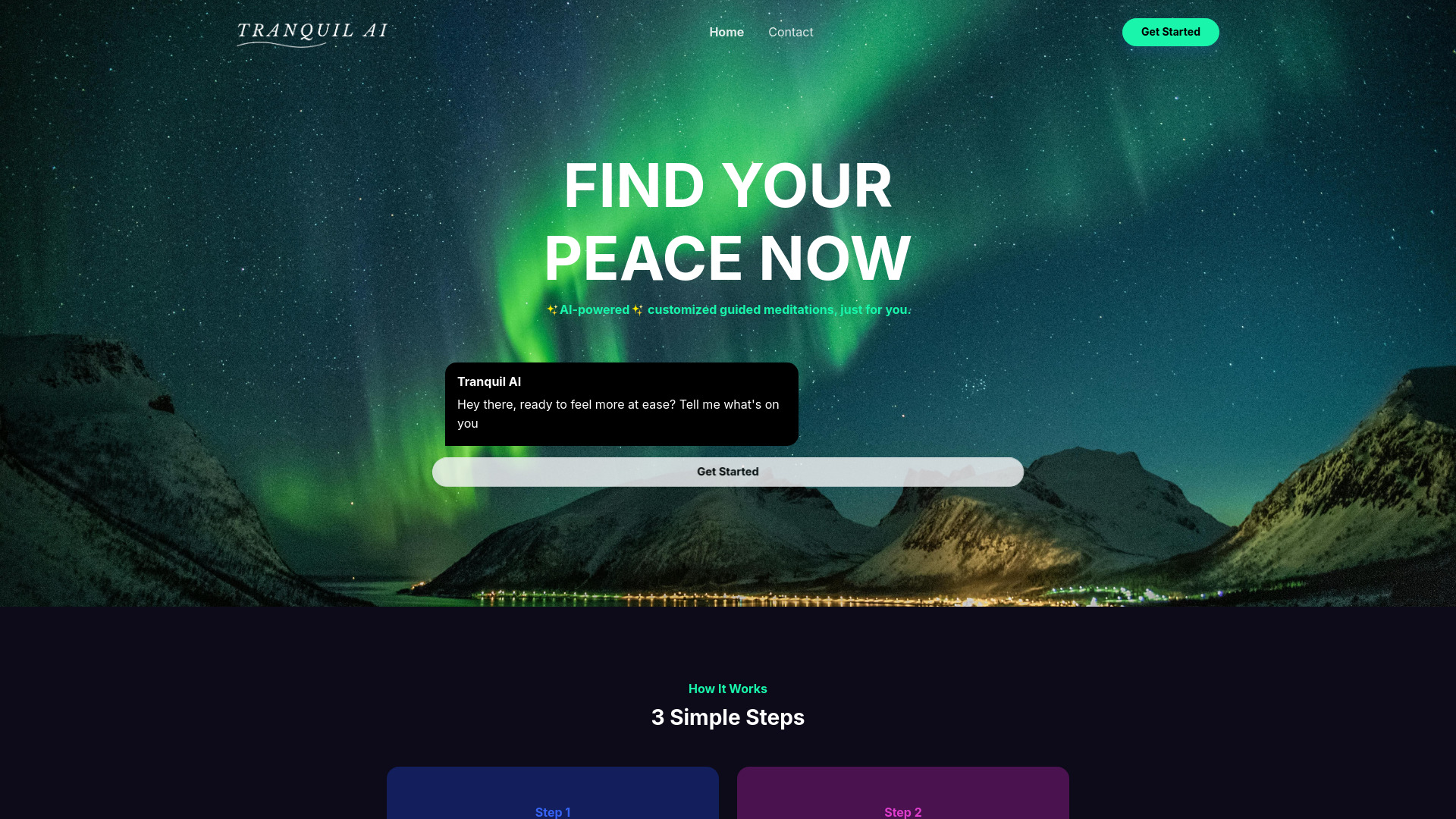 Tranquil AI网页截图,Tranquil AI网页快照