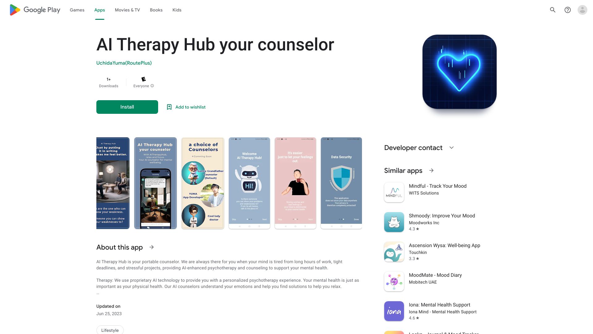 AI Therapy Hub – Your Counselor网页截图,AI Therapy Hub – Your Counselor网页快照
