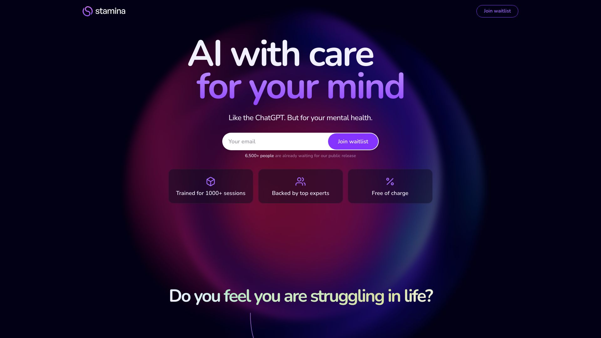 Stamina AI网页截图,Stamina AI网页快照