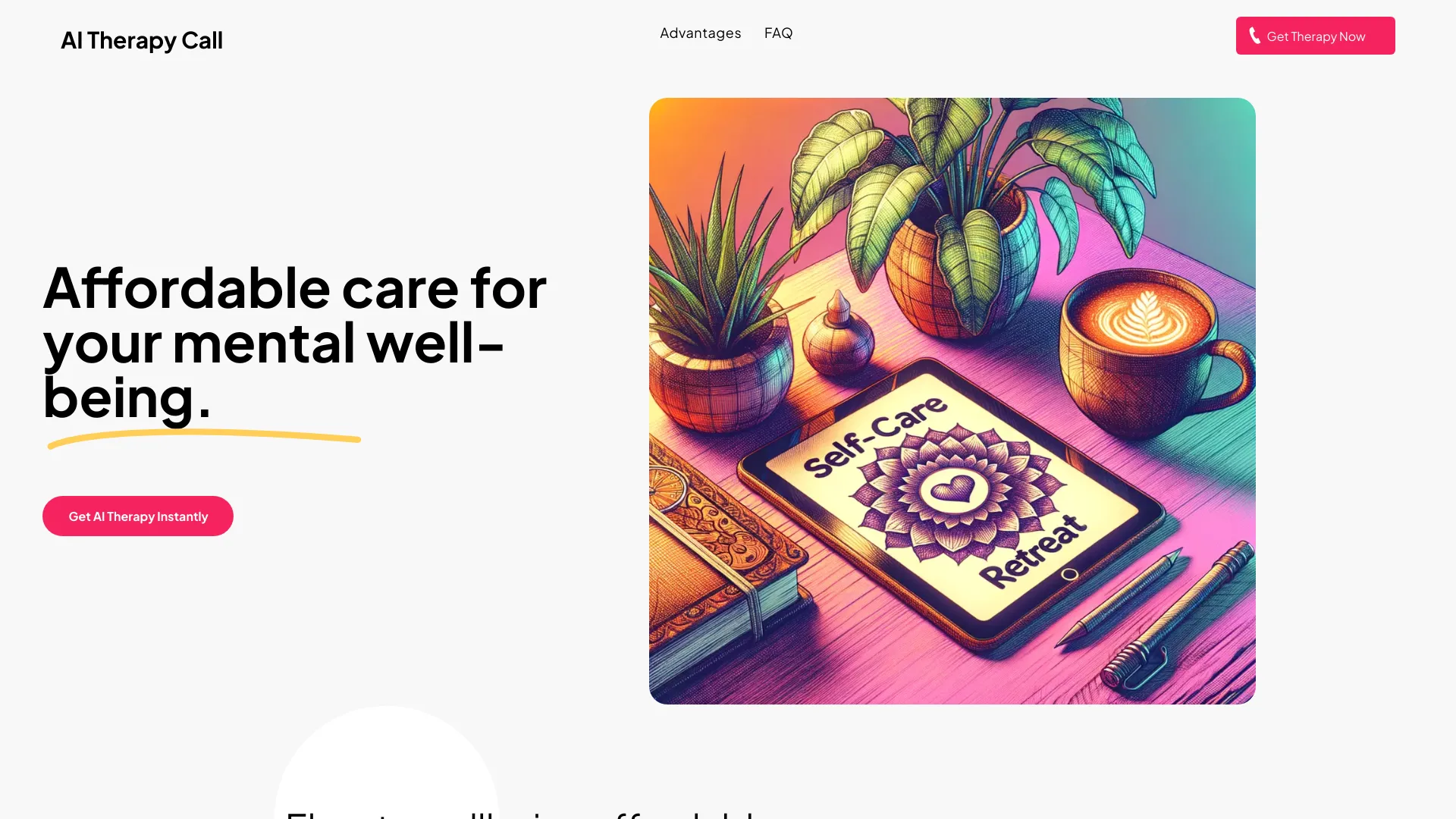 aiTherapyCall: Mind-Blowing AI Therapy!网页截图,aiTherapyCall: Mind-Blowing AI Therapy!网页快照