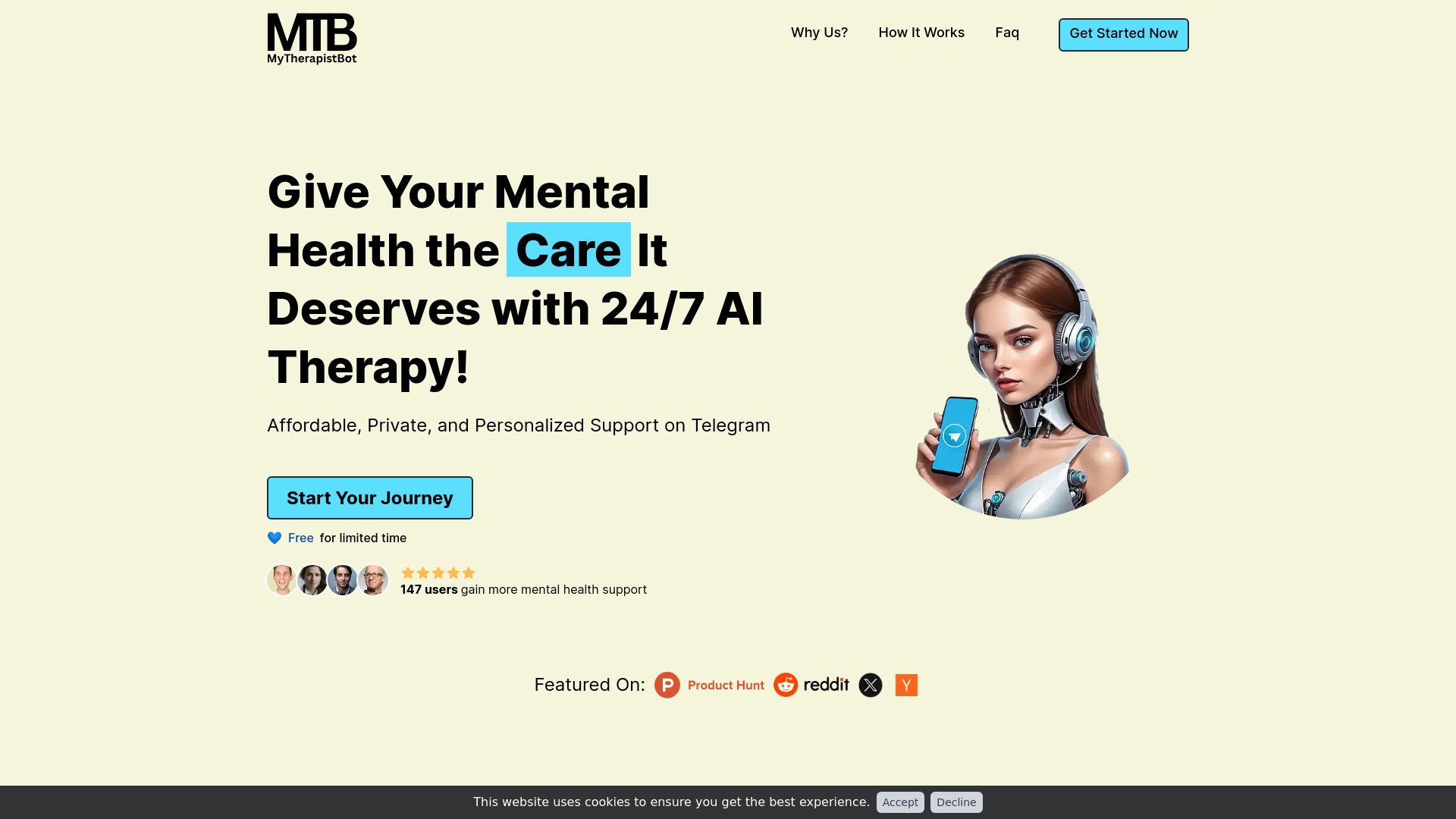 MyTherapistBot网页截图,MyTherapistBot网页快照