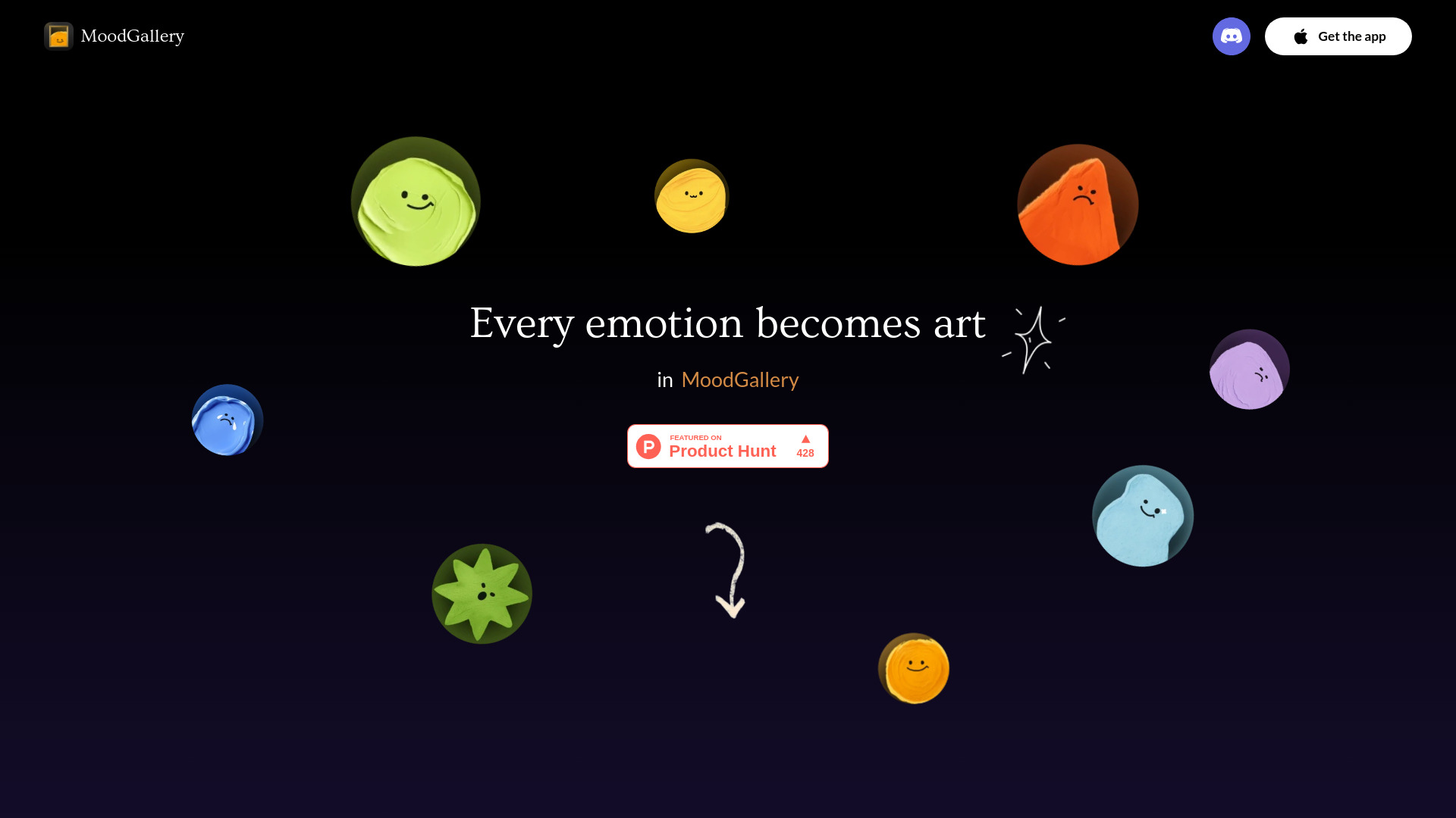 MoodGallery: Emotions to art网页截图,MoodGallery: Emotions to art网页快照