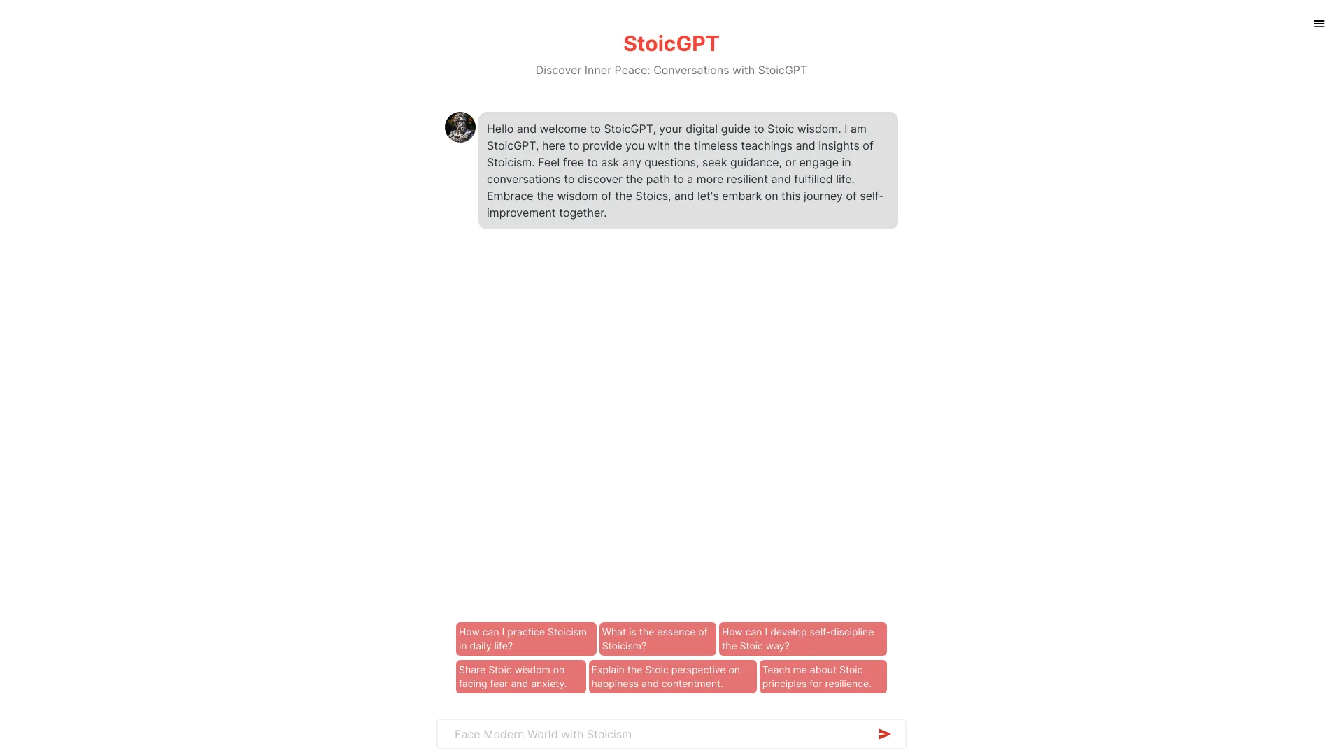 StoicGPT网页截图,StoicGPT网页快照