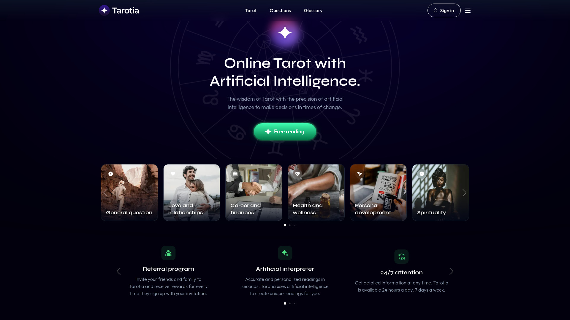 Tarotia网页截图,Tarotia网页快照