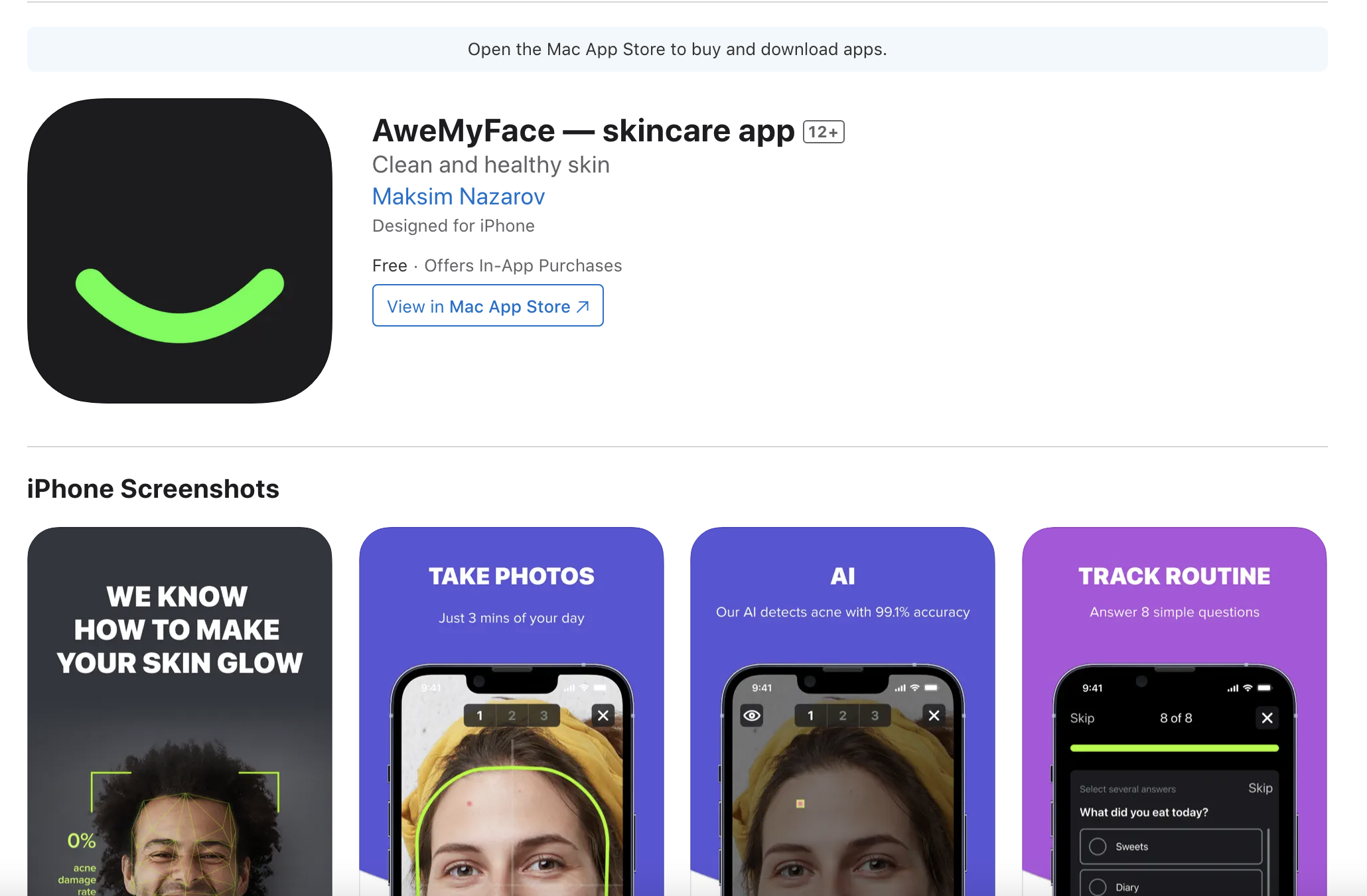 AweMyFace网页截图,AweMyFace网页快照