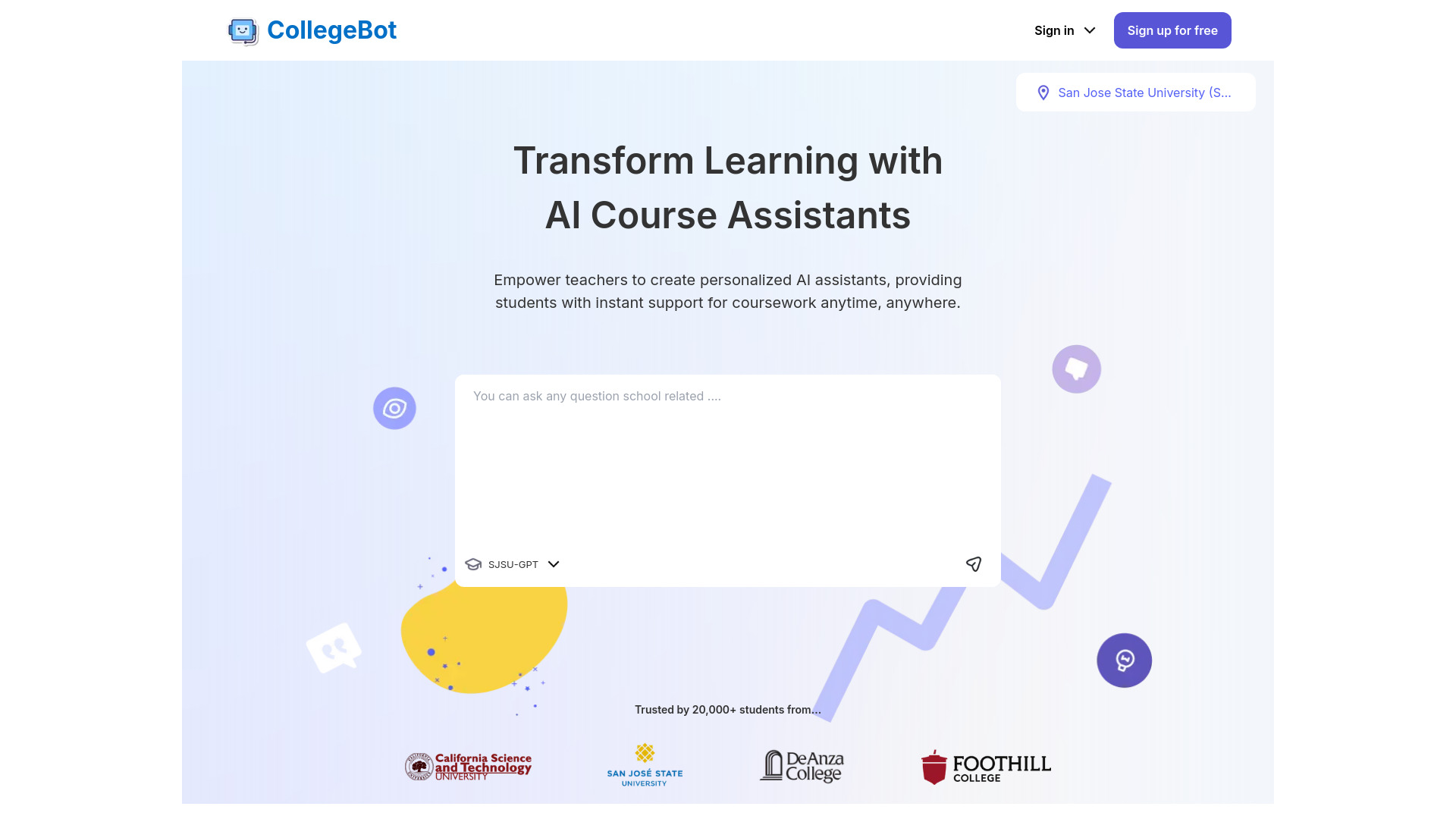 CollegeBot.AI网页截图,CollegeBot.AI网页快照