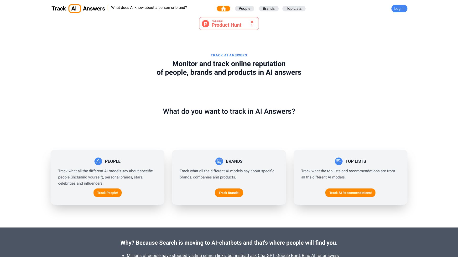 Track AI Answers网页截图,Track AI Answers网页快照