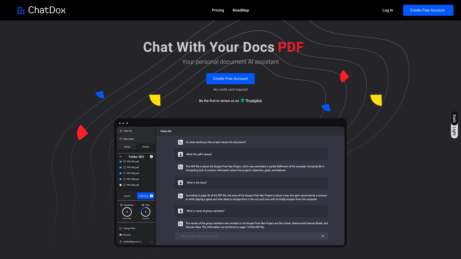 ChatDox AI网页截图,ChatDox AI网页快照