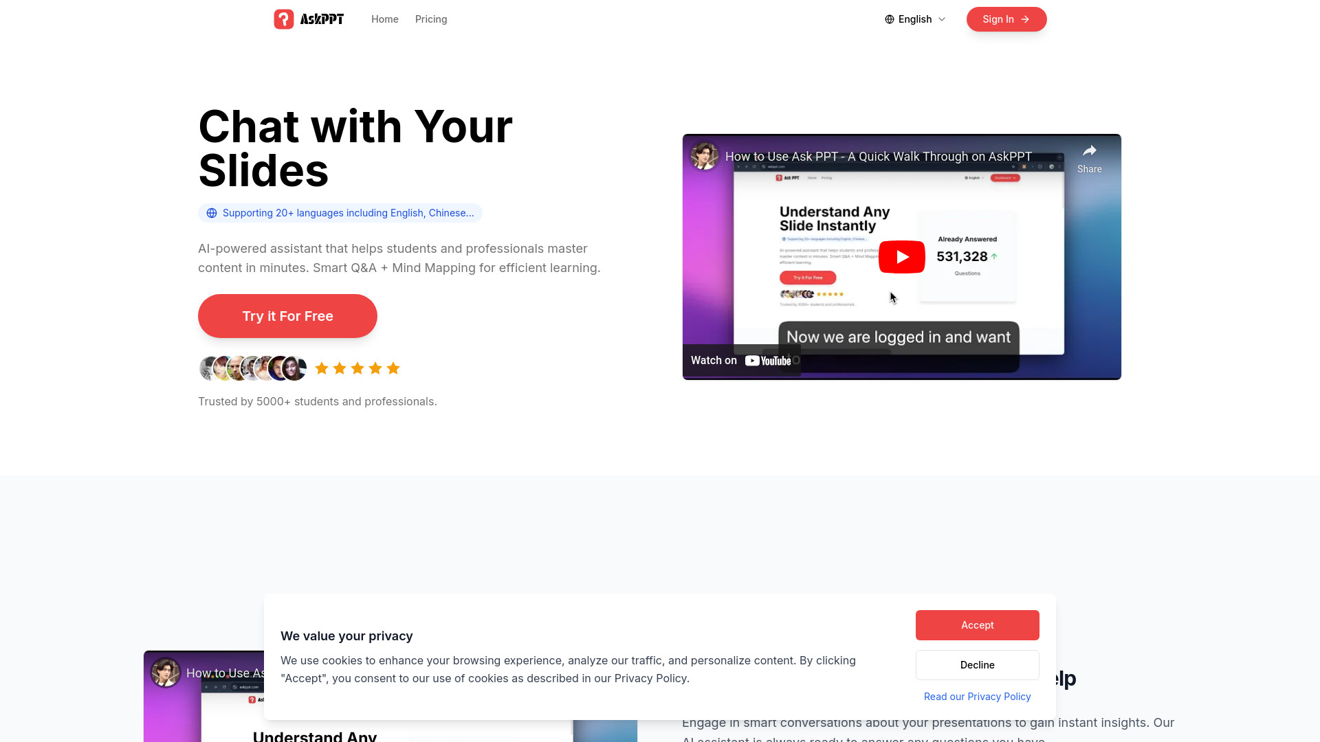 AskPPT网页截图,AskPPT网页快照