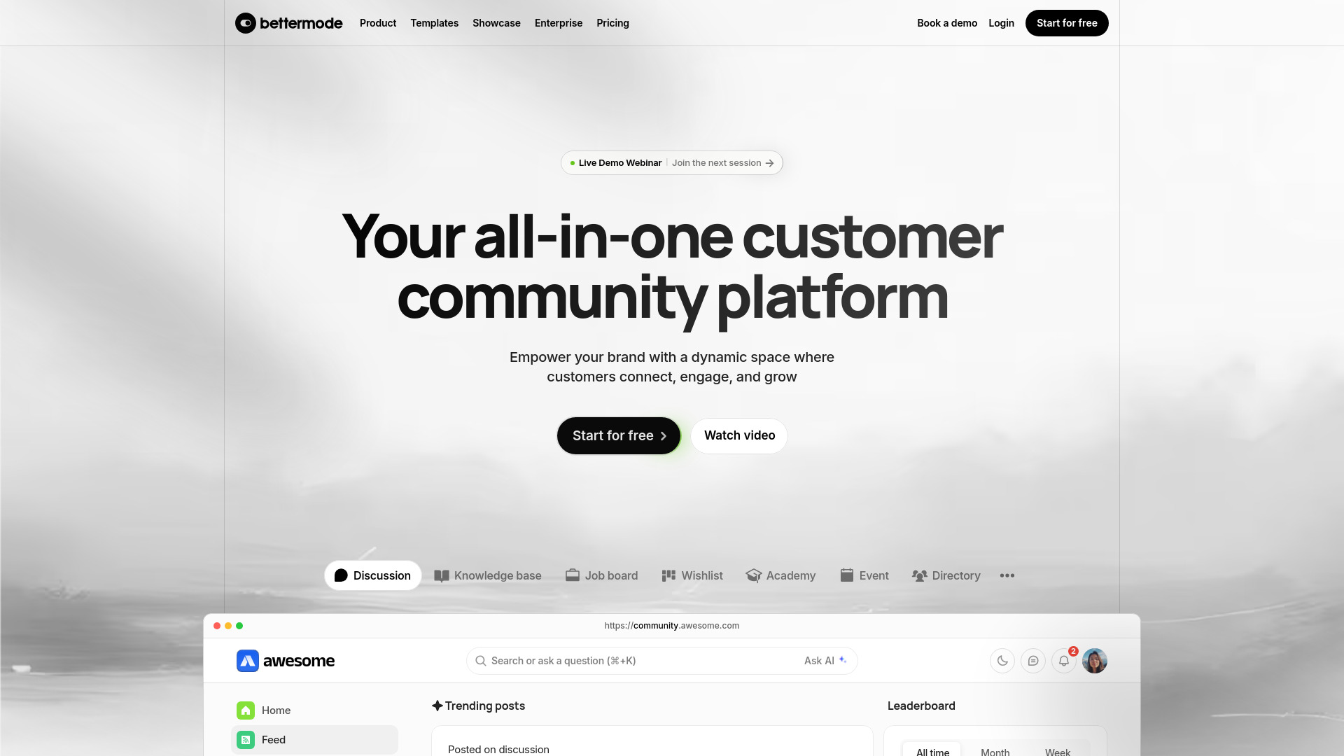Bettermode网页截图,Bettermode网页快照