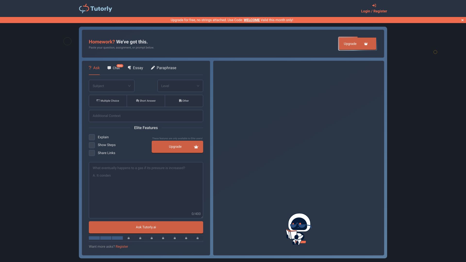 Tutorly AI网页截图,Tutorly AI网页快照