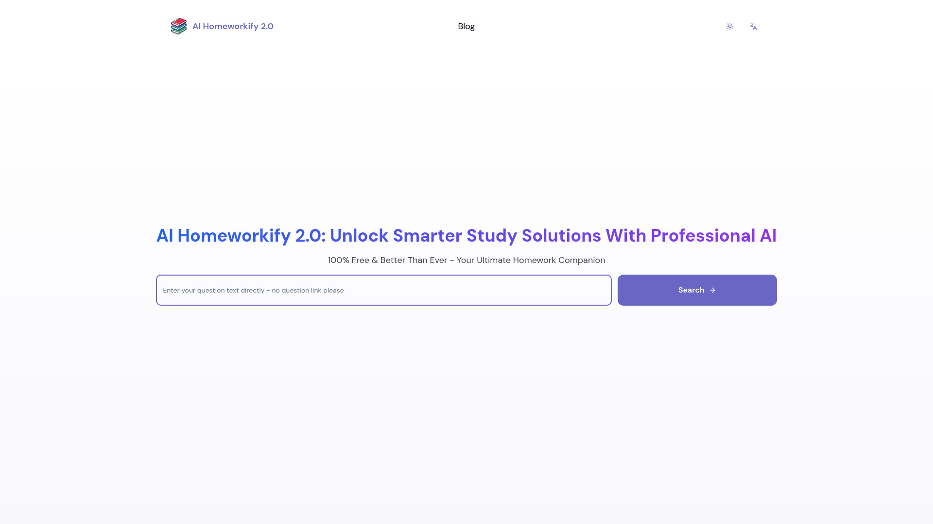 AI Homeworkify网页截图,AI Homeworkify网页快照