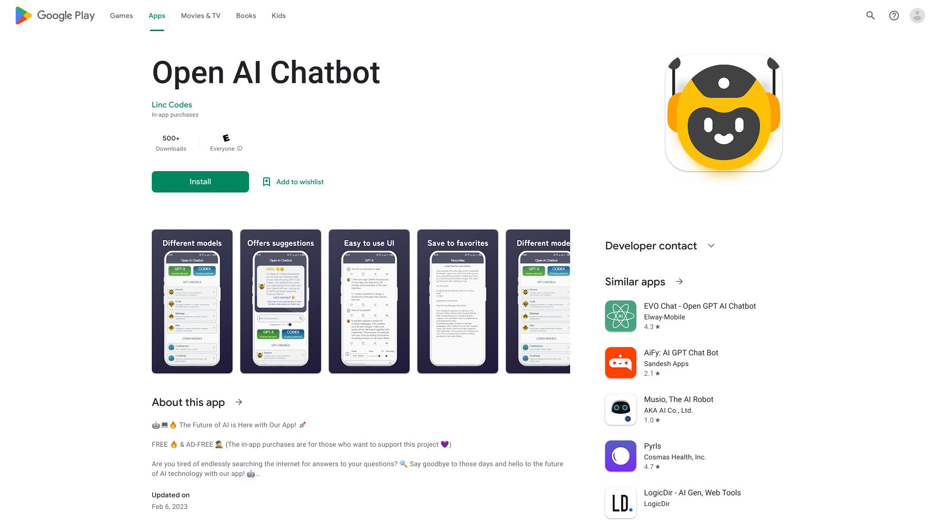 Open AI Chatbot网页截图,Open AI Chatbot网页快照
