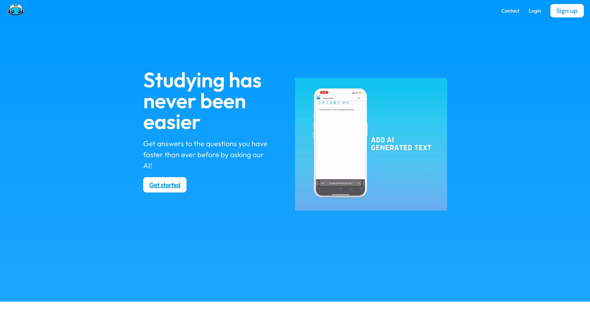 ClassroomAI网页截图,ClassroomAI网页快照