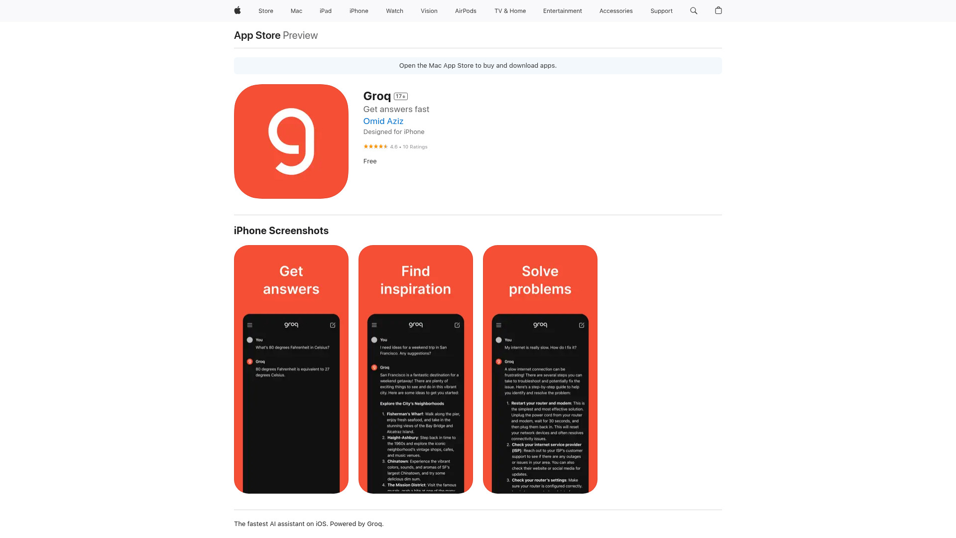 Groq for iOS网页截图,Groq for iOS网页快照