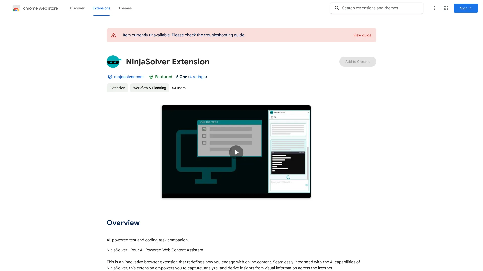 NinjaSolver Extension网页截图,NinjaSolver Extension网页快照