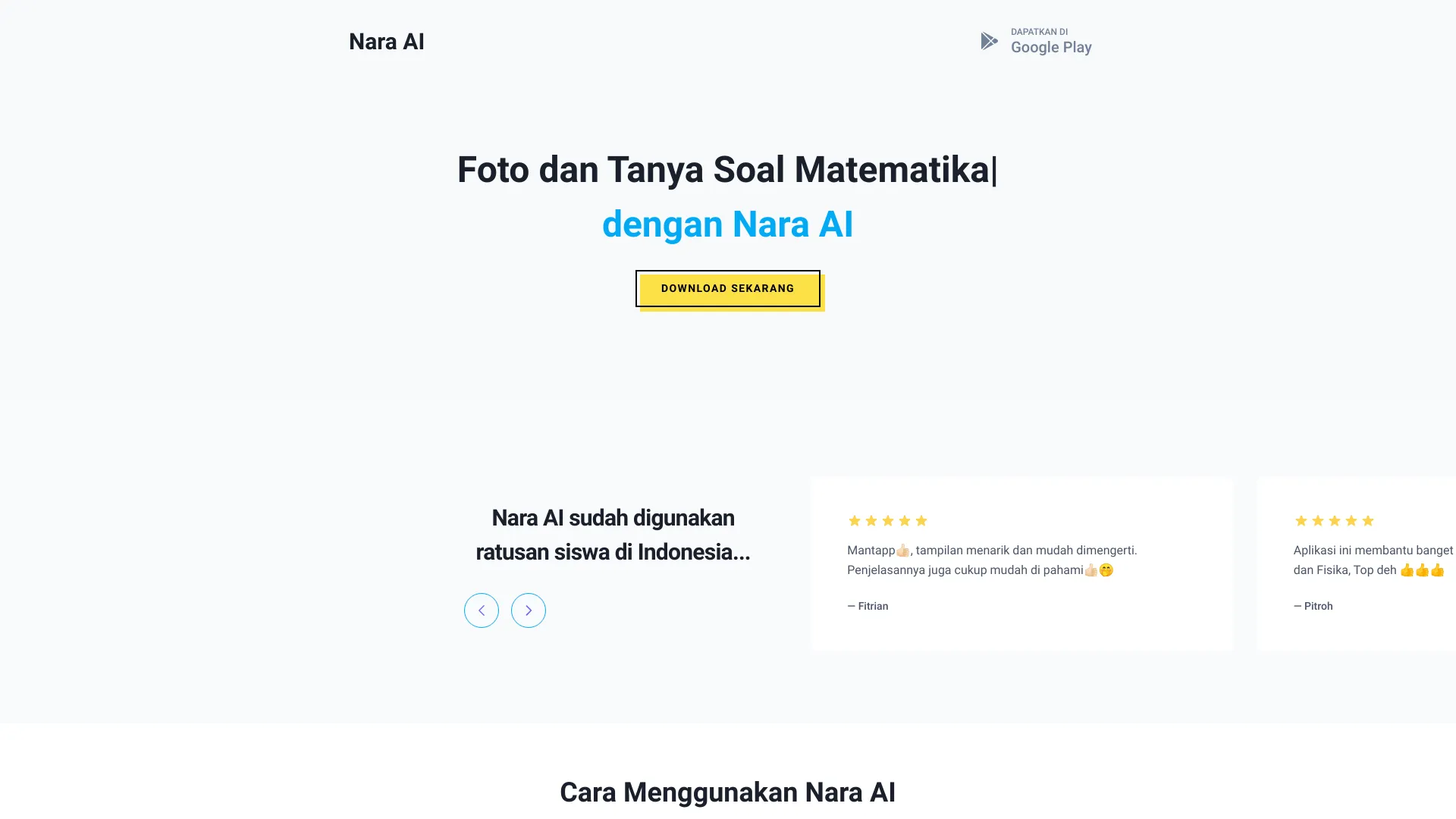 Nara AI网页截图,Nara AI网页快照