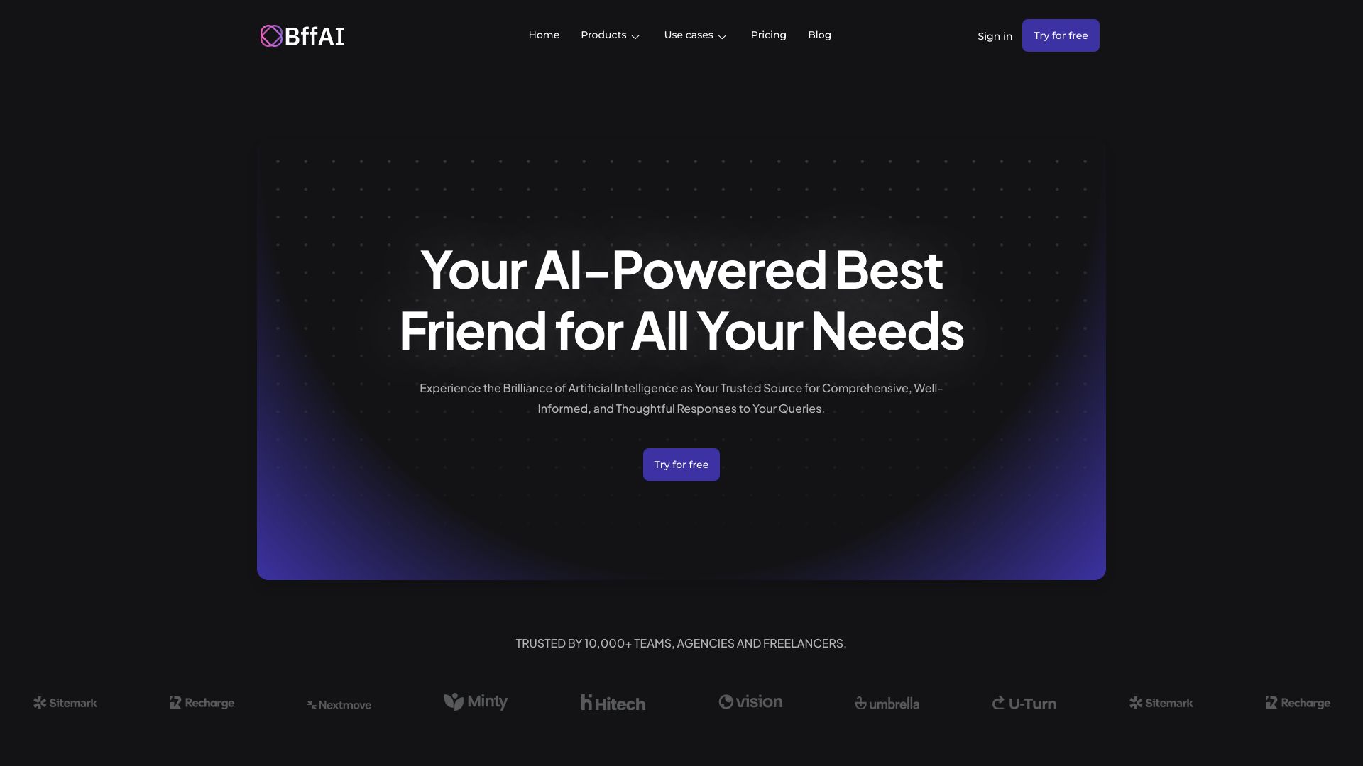 BFF AI网页截图,BFF AI网页快照