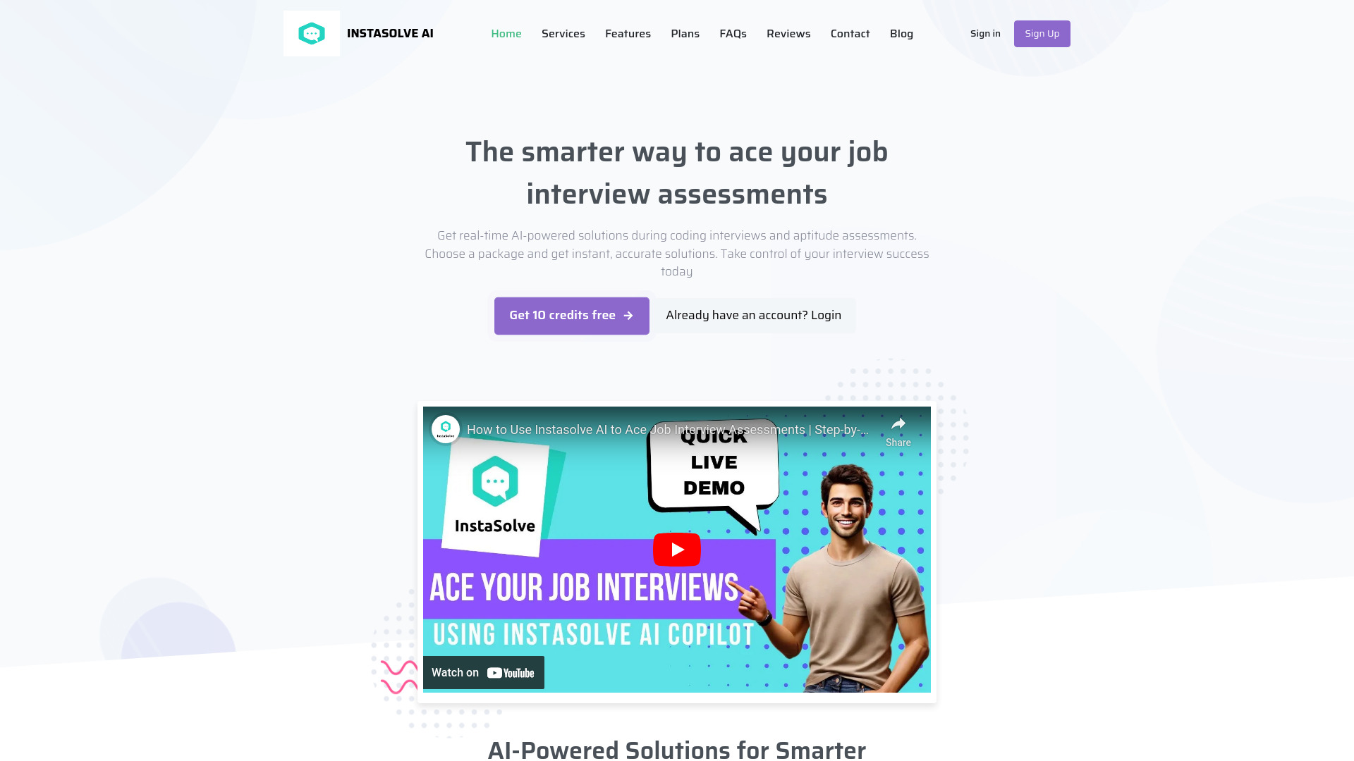 Instasolve AI网页截图,Instasolve AI网页快照