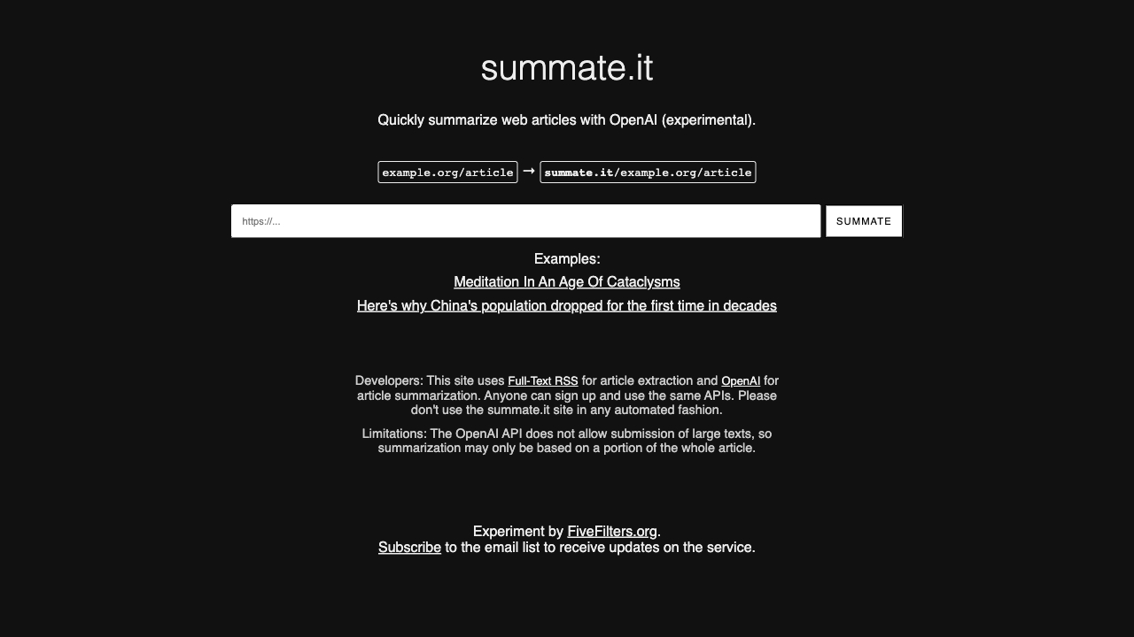 Summate网页截图,Summate网页快照