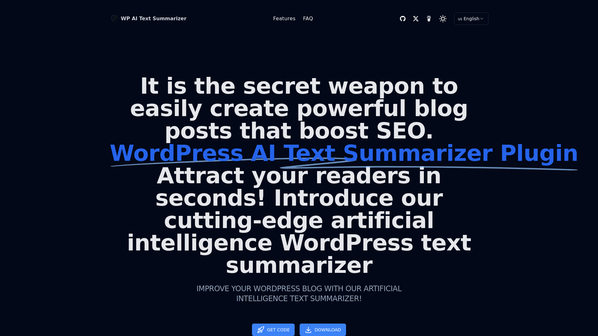 WP AI Text Summarizer网页截图,WP AI Text Summarizer网页快照