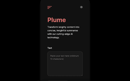 Plume网页截图,Plume网页快照