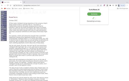 TurboNews: GPT4 news and webpages summarizer网页截图,TurboNews: GPT4 news and webpages summarizer网页快照