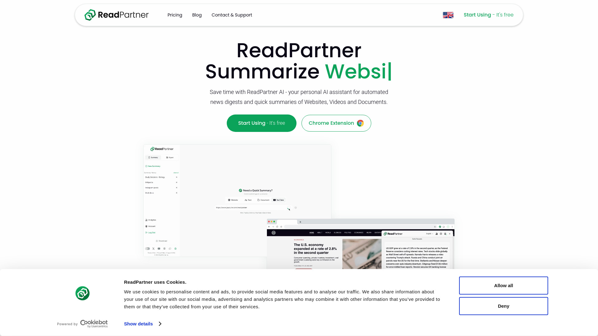 ReadPartner AI 1.0 – Portal + Extension网页截图,ReadPartner AI 1.0 – Portal + Extension网页快照