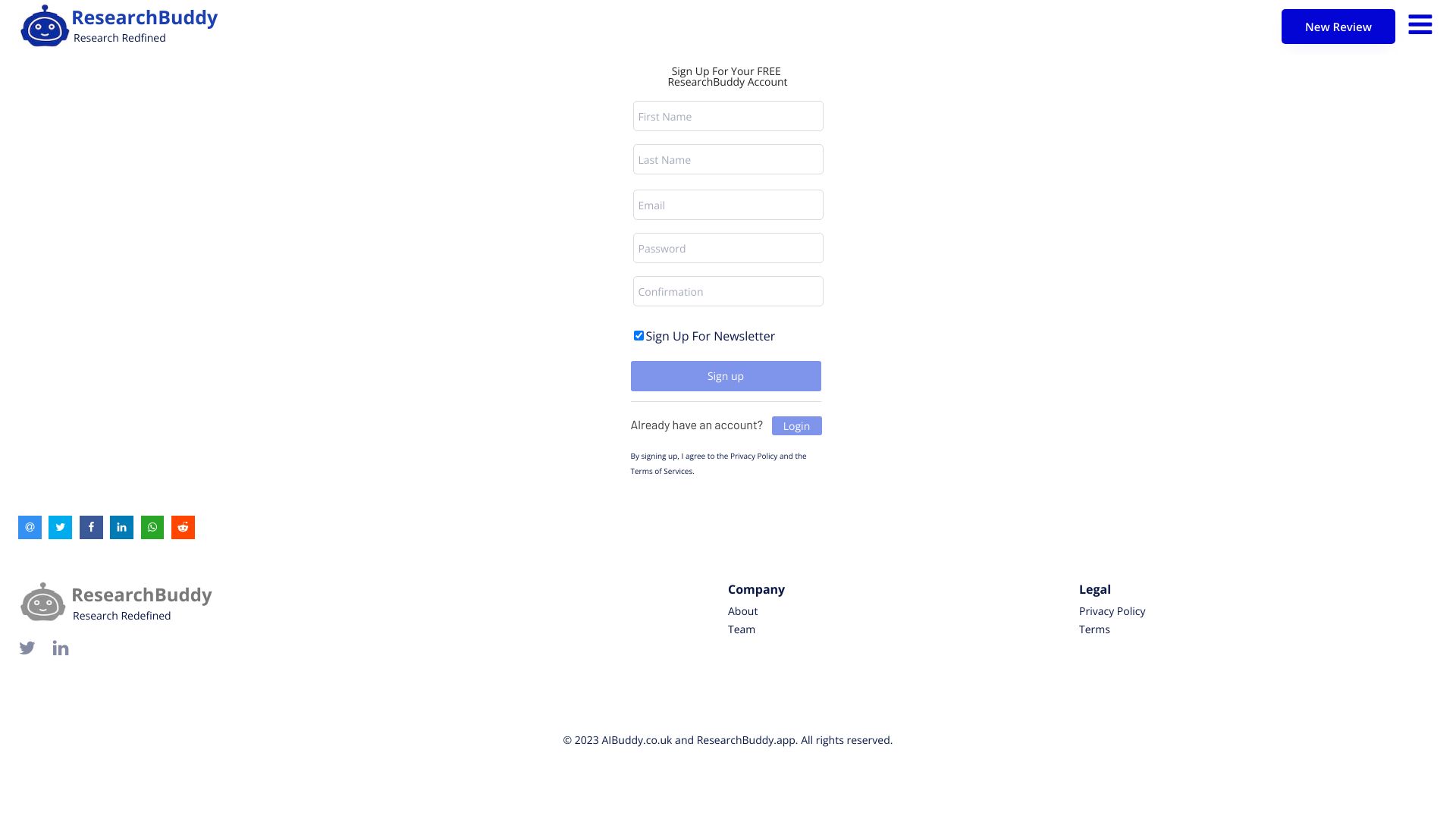 ResearchBuddy.app网页截图,ResearchBuddy.app网页快照