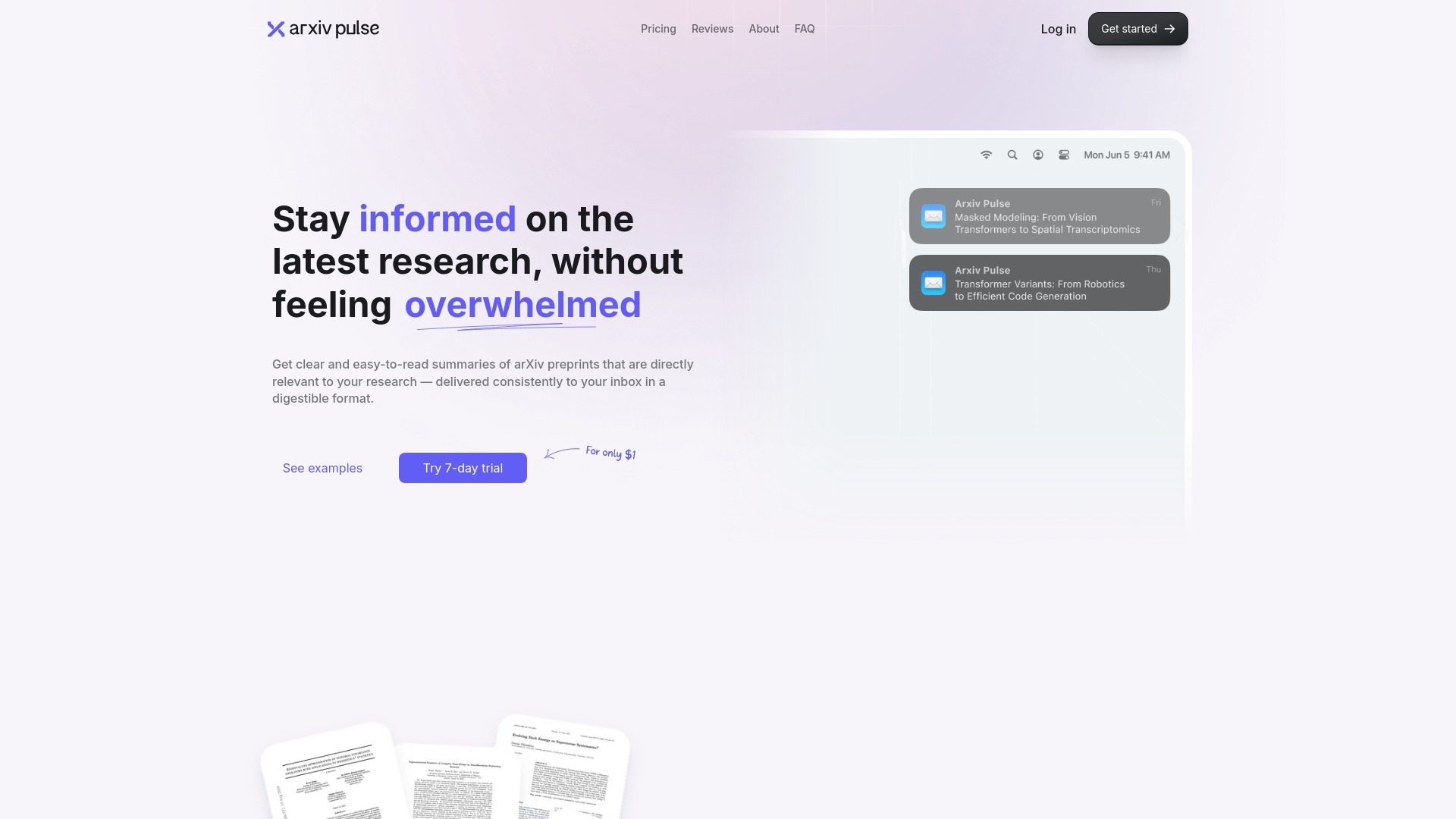 ArXiv Pulse网页截图,ArXiv Pulse网页快照