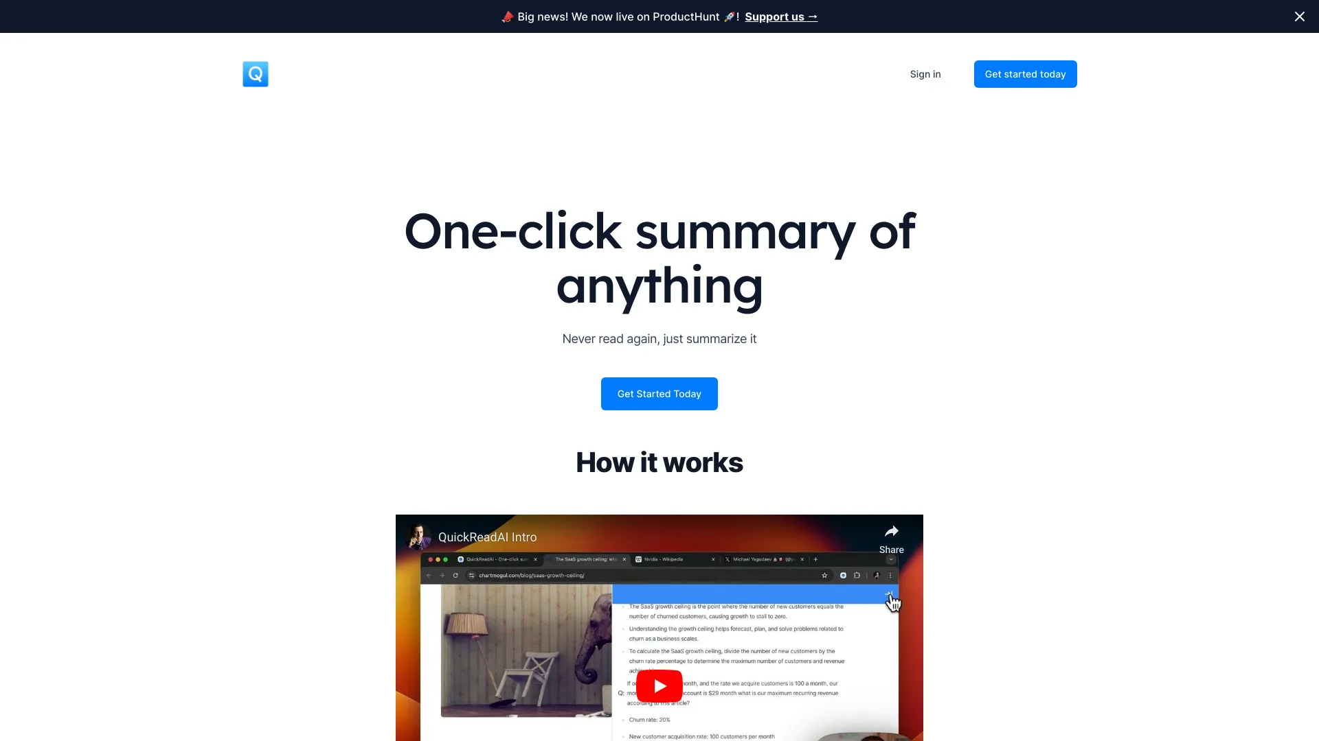 QuickRead AI网页截图,QuickRead AI网页快照